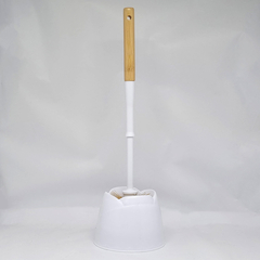 Escova Sanitária Limpa Vaso Privada Banheiro Cabo Bambú - comprar online