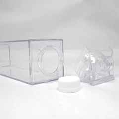 Garrafa Transparente Formato Caixa de Leite - 1 Litro - loja online