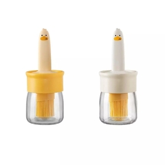 Porta Óleo Dispenser Patinho 2 em 1 com Pincel em Silicone - comprar online