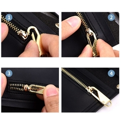 Kit 10 Mini Zíper Mosquetão para Reparo de Roupas e Bolsas - comprar online