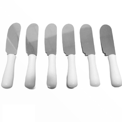 Mini Espátula Manteiga Patê Geléia Pastas Inox Kit com 6 - comprar online