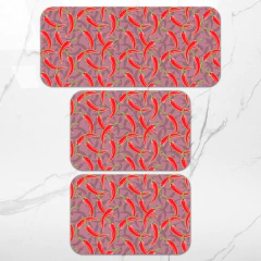 Kit Tapetes de Cozinha Pimentas - 3 peças - comprar online