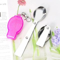 Chaveiro com Colher Dobrável acampamento crianças na internet