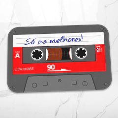 Tapete Decorativo Fita Cassete K7 Só as melhores