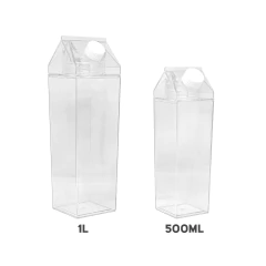 Imagem do Garrafa Transparente Formato Caixa de Leite - 1 Litro