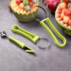 Kit Cortador de Frutas multifunções com Boleador aço inox
