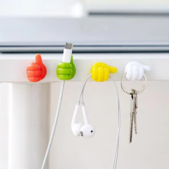 Kit 10 Organizadores de Cabos Joinha Like Curtir Thumbs Up