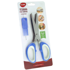 Tesoura Corta e Pica Para Temperos Ervas Saladas 5 Lâminas - La Criativa | Loja De Presentes Criativos, Utilidades Domésticas, Produtos Para Casa