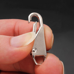 Kit 10 Mini Zíper Mosquetão para Reparo de Roupas e Bolsas