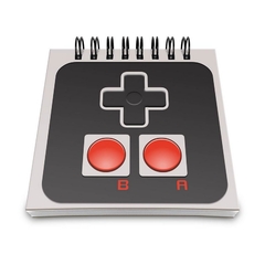 Bloco de Anotações Joystick 8-bits Minimalista