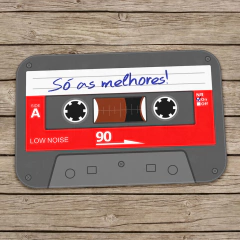 Tapete Decorativo Fita Cassete K7 Só as melhores