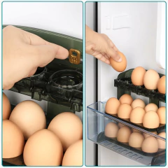 Porta Ovos Organizador Dobrável - 3 Andares para 24 Ovos - loja online