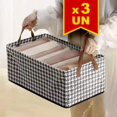 Kit 3 Caixas Organizadoras de roupas Dobrável Otimiza Armários - comprar online