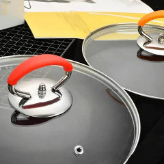 Kit 3 Alças em Silicone Puxador Pegador Recupera Tampa de Panela