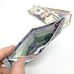 Carteira Slim Dinheiro Nota de Dólar
