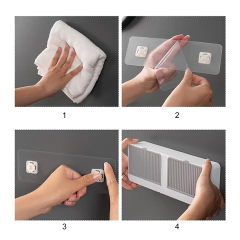 Imagem do Saboneteira Dupla Gaveta com Drenagem e gancho retrátil