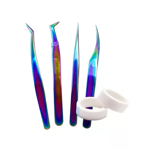 Kit 4 pinças Furta Cor Extensão de Cílios