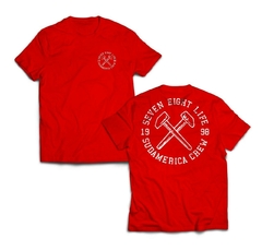 CAMISETA SEVEN EIGHT SUDAMERICA CREW (VERMELHO/BRANCO)