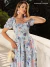 Vestido Longo Com Babado No Decote E Manga Curta - REF: Carmem - Barsons