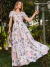 Imagem do Vestido Longo Com Babado No Decote E Manga Curta - REF: Carmem