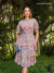 Vestido Midi Com Saia Três Marias e Manga Curta - REF: Eliana - comprar online