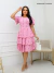 Vestido Midi Com Saia Três Marias e Manga Curta - REF: Eliana - loja online