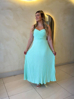 Vestido Longo Plissado Thamires