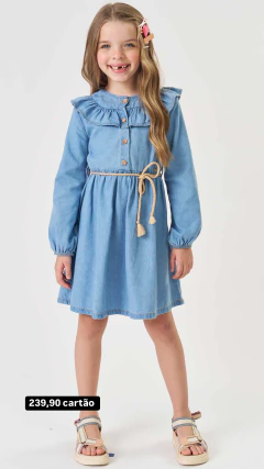 VESTIDO EM JEANS AZUL - KUKIE - comprar online