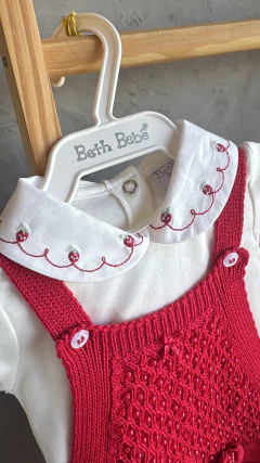 Kit saida de maternidade Jardineira tricot Sophia na internet