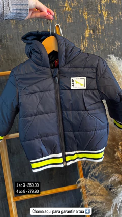 Jaqueta Infantil Menino Marinho Nylon com capuz - MILON na internet
