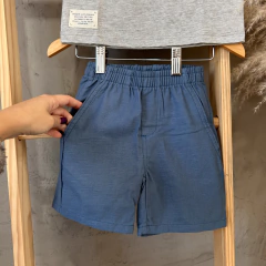 Conjunto camiseta listrada e bermuda tricoline - Up baby - Pedro e Pedrita Store