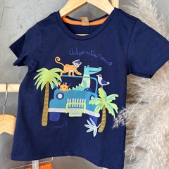 Conjunto camiseta animais e bermuda laranja - Up baby - comprar online
