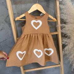 Vestido coração com bolero em pelo branco - Milon - comprar online