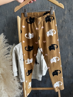 CONJUNTO MOLETOM PELUCIADO E LEGGING COTTON SEM PELUCIA MESCLA na internet