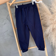 Calça moletom sem pelúcia marinho- Up baby - comprar online