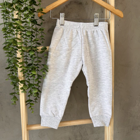 Calça moletom peluciado cinza - kyly