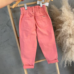 Calça sarja com elastano clochard rosa coralina - Alakazoo na internet