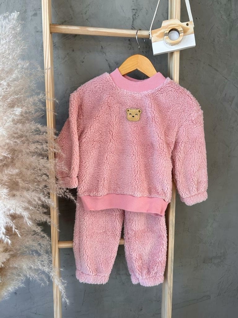 Conjunto teddy rosa- kukie