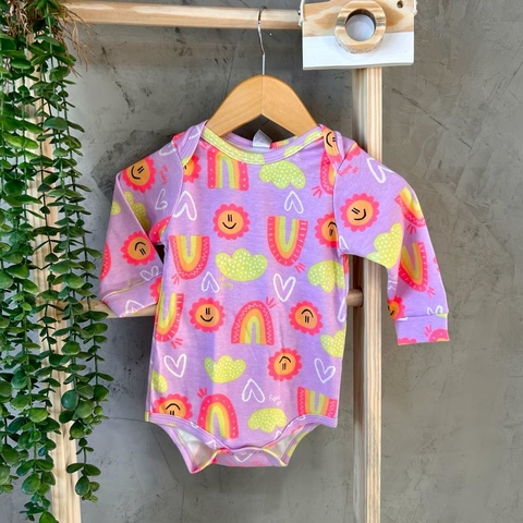 Body arco iris lilas - up baby