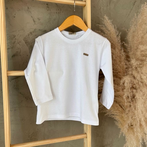 Camiseta manga longa branca - Milon