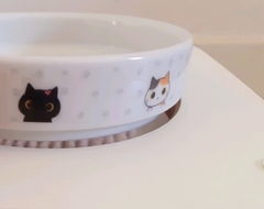 Comedouro triplo porcelana - Arranhadores  e Playgrounds para gatos | Casinhas e Cia Atelier