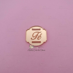 Passador de elástico em acrílico "Fé"