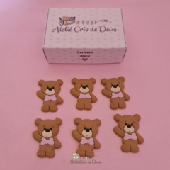 Kit com 2 Apliques Emborrachado - Urso com laço - comprar online
