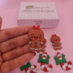 Kit com 2 Apliques Emborrachado - Biscoito de Natal - comprar online