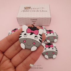 Kit com 2 Apliques Emborrachado - Safari Zebra