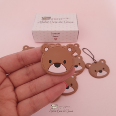 Kit com 2 Apliques Emborrachado - Ursinho