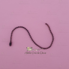 Corrente de Bolinha completa com fecho canoa - Cobre Velho - Kit com 5 unidades - Ateliê Cris de Deus