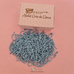Corrente de Bolinha completa com fecho canoa - Azul Lirio - Kit com 5 unidades - comprar online