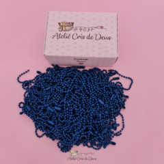 Corrente de Bolinha completa com fecho canoa - Azul Royal - Kit com 5 unidades - comprar online