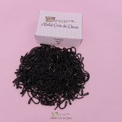 Corrente de Bolinha completa com fecho canoa - Preta - Kit com 5 unidades - comprar online